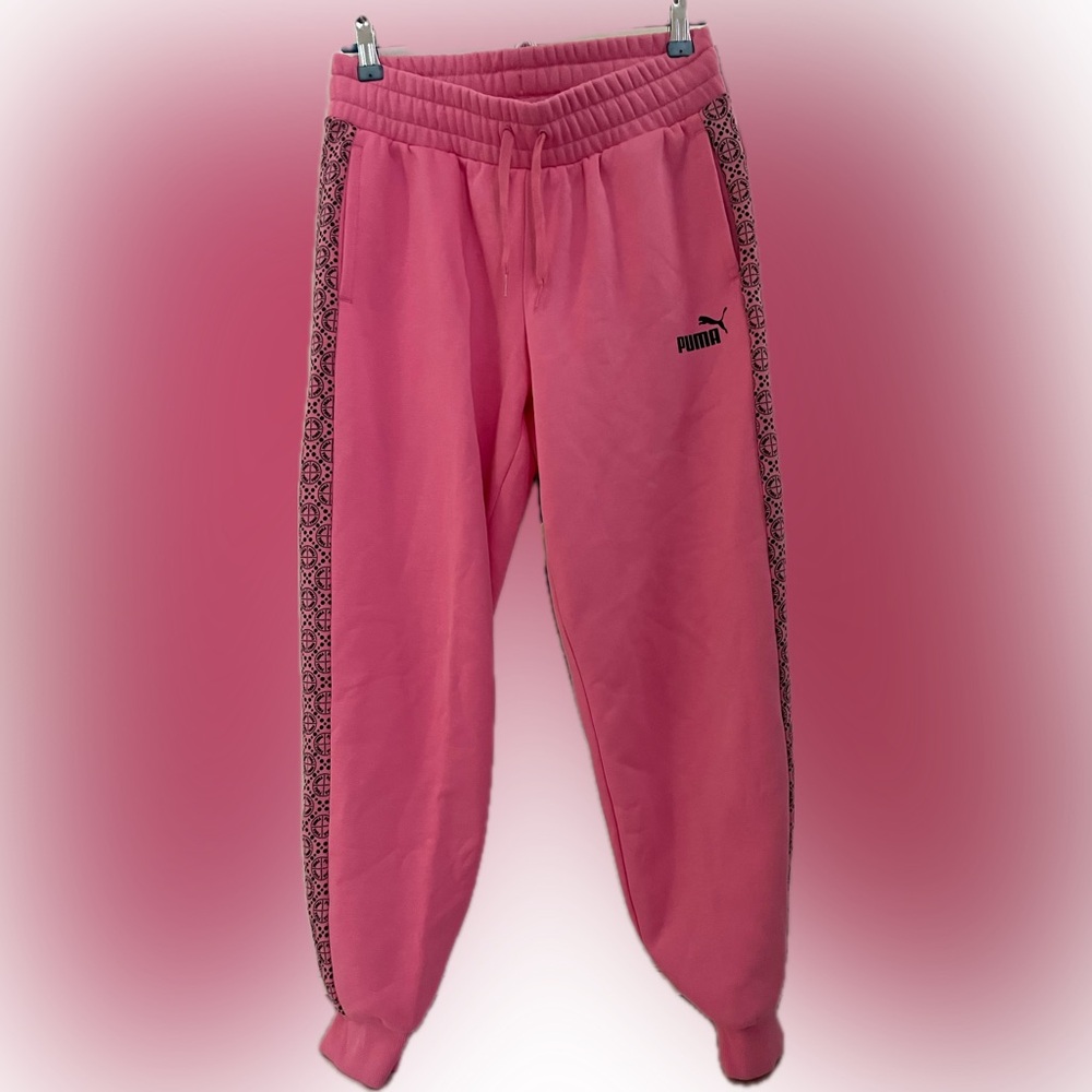 Authentic Puma fleece high waisted sweat pants, S, NEW, warm and soft